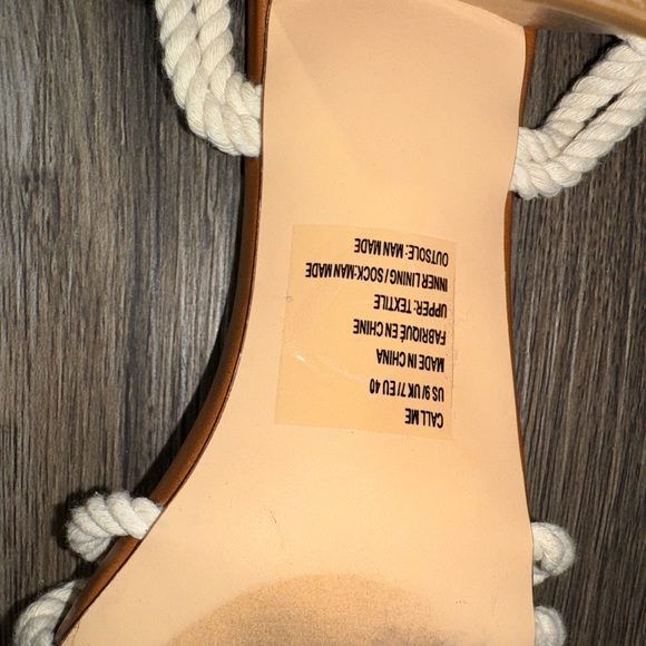 Rope lace summer sandals, women’s size 9 - Picture 7 of 7